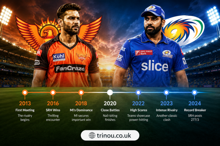 sunrisers hyderabad vs mumbai indians timeline